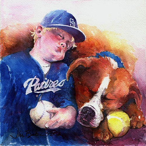 Ball Boys 12 x 12” - $300
Matted, black frame